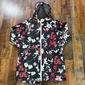 NWT Nuage Navy Floral Waterproof Raincoat